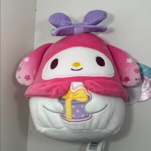 Squishmallows Sanrio My Melody 50th Anniversary My Melody with Present 8” Plush